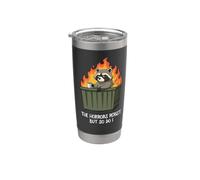 Cute Kawaii Raccoon Dumpster Fire The Horrors Persist Vaso térmico de acero inoxidable de doble pared