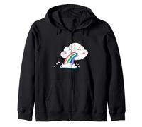 Cute Kawaii Rainbow Puking Cloud Design Sudadera con Capucha