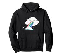 Cute Kawaii Rainbow Puking Cloud Design Sudadera con Capucha