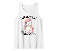 Cute Kawaii Sparkly Unicorn Pastel Magic Rainbow Fantasy Camiseta sin Mangas