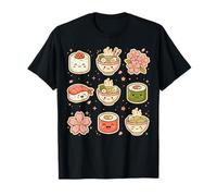 Cute Kawaii Sushi Ramen Cherry Blossom Anime Food Camiseta