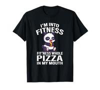 Cute Kids Boys Chibi Kawaii Into Fitness Whole Pizza Panda Camiseta