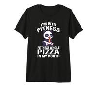 Cute Kids Boys Chibi Kawaii Into Fitness Whole Pizza Panda Camiseta Premium