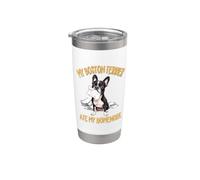 Cute Kids Boys Girls Funny Ate My Homework Bostie Dog Lover Vaso térmico de acero inoxidable de doble pared