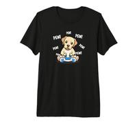 Cute Kids Boys Video Gamer Pew Yellow Labrador Retriever Camiseta Premium