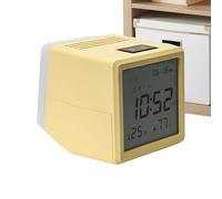 Cute Kids Clock - Decorative Alarm Clock | 8x9.4x8.3cm Rechargeable Clocks for Bedroom, Light Alarm with Timepiece Projector, Home Accessories Bedside Timepiece, Portable Clocks with Time Teller
