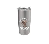 Cute Kids Girls Humans Hurt My Head Happy Weimaraner Lover Vaso térmico de acero inoxidable de doble pared