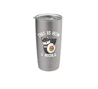 Cute Kids Japanese Kawaii Sushi This Is How I Roll Shiba Inu Vaso térmico de acero inoxidable de doble pared