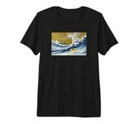 Cute Kids Retro Vintage Reptile Surfing Leopard Gecko Lover Camiseta Premium