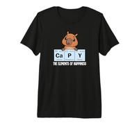 Cute Kids Science Kawaii Elements of Happiness Capybara Camiseta Premium