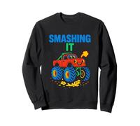 Cute Kids Smashing It Fun Monster Truck Cumpleaños Sudadera