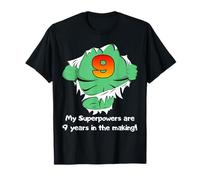 Cute Kids Superhero Birthday Gift For 9 Year Old Boys Outfit Camiseta