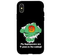 Cute Kids Superhero Birthday Gift For 9 Year Old Boys Outfit Carcasa para iPhone X/XS