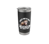 Cute Kids Womens Mens Lover Pet Ferrets Make Me Happy Vaso térmico de acero inoxidable de doble pared