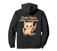 Cute Killer Murder Cat Humor oscuro Estética Sudadera con Capucha