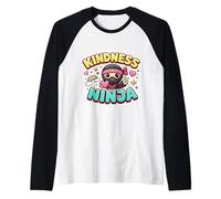 Cute Kindness Ninja Be Kind To Others Niños Niñas Bonito Camiseta Manga Raglan