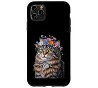 Cute Kitten Cat Flower Floral Garden Carcasa para iPhone 11 Pro Max