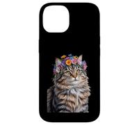 Cute Kitten Cat Flower Floral Garden Carcasa para iPhone 14