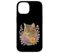 Cute Kitten Cat Flower Floral Garden Carcasa para iPhone 14