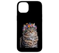 Cute Kitten Cat Flower Floral Garden Carcasa para iPhone 14 Plus