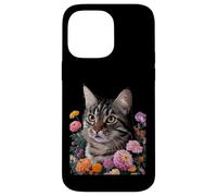 Cute Kitten Cat Flower Floral Garden Carcasa para iPhone 14 Pro Max