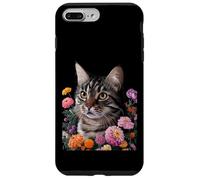 Cute Kitten Cat Flower Floral Garden Carcasa para iPhone 7 Plus/8 Plus