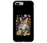 Cute Kitten Cat Flower Floral Garden Carcasa para iPhone 7 Plus/8 Plus