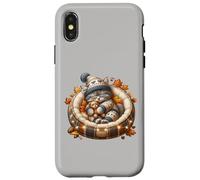 Cute Kitten Fall Accessories For Women and Girls Autumn Cat Carcasa para iPhone X/XS