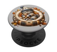 Cute Kitten Fall Accessories For Women and Girls Autumn Cat PopSockets PopGrip Adhesivo