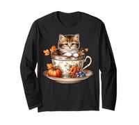 Cute Kitten Kawaii Cats Fall Coffee Mug Autumn Thanksgiving Manga Larga