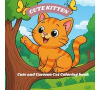 Cute kitten: Simple and cute animal coloring book