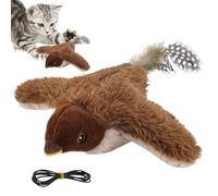 Cute Kitten Toy - Stuffed Animal for Feline Fun | 25x22x8cm Animal Toys with Chirping Sounds, ABS Bird Plush with Exercise Function, Kitten Plaything, Cat Entertainment Toy for Boredom Reliefs