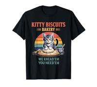 Cute Kitty Biscuits Panadería We Knead Em You Need Em Vintage Camiseta