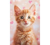 Cute Kitty Orange Cat Journal, Notebook, and Diary with Hearts & Whiskers & 150 Pages Lined: The Purrrrfect Gift for Cat Lovers on Valentine's Day or Just to Say I Love You