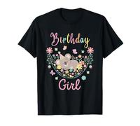 Cute Koala Floral Girls Birthday Party Camiseta