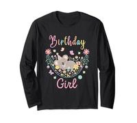 Cute Koala Floral Girls Birthday Party Manga Larga