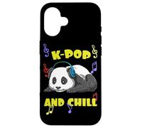 Cute KPOP Music Panda K Pop and Chill Vibes Carcasa para iPhone 16