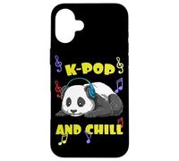 Cute KPOP Music Panda K Pop and Chill Vibes Carcasa para iPhone 16 Plus