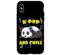 Cute KPOP Music Panda K Pop and Chill Vibes Carcasa para iPhone X/XS