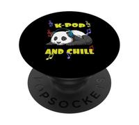 Cute KPOP Music Panda K Pop and Chill Vibes PopSockets PopGrip Adhesivo
