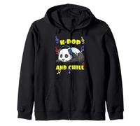 Cute KPOP Music Panda K Pop and Chill Vibes Sudadera con Capucha