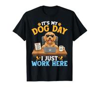 Cute Labradoodle Boss It's My Dog Day I Just Work Here Camiseta