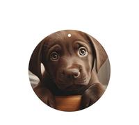 Cute Labrador Dog - Juego de 1 ambientador redondo para coche, aroma a lavanda, 10/24 piezas