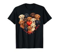 Cute Labrador Retriever Heart Love Dog Pet Valentine Camiseta