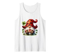 Cute Ladybug GNOME For Lucky Moms with Cloverleaf Shamrock Camiseta sin Mangas