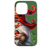 Cute Ladybug GNOME For Lucky Moms with Cloverleaf Shamrock Carcasa para iPhone 13 Pro