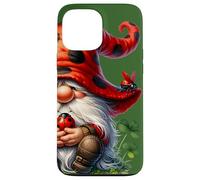 Cute Ladybug GNOME For Lucky Moms with Cloverleaf Shamrock Carcasa para iPhone 13 Pro MAX
