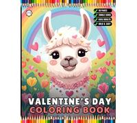 Cute Lama Animal Valentine's Day Coloring Book Gift for Adults Kids Boys Girls Teens 50 Pages Single Sided Bold and Easy Valentine's Day Coloring ... Relief Relaxation Coloring Book for Students