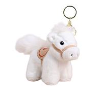 Cute Leather Bag Charm - Horse Charms ¦ 14cm, Horse Purse Charm with Rings, Stuffed Horses Keychain for Jewelry Making, Horsey Toy Keyring, Cotton Plush Horses for Jewelry and Making