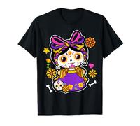 Cute Lele Mexican Pride Mexico Skull Doll Day of The Dead Camiseta